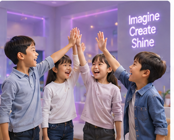 Children celebrating an achievement